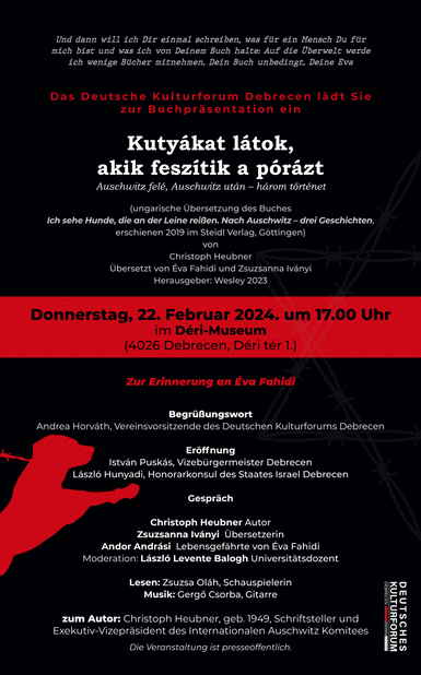 Poster for the event at the Déri Museum, Debrecen, Hungary: Image: German Cultural Forum in Debrecen.
